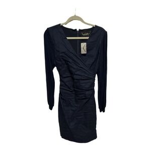 Nicole Miller Navy Body Con Long Sleeve Women Size 6 New with Tags